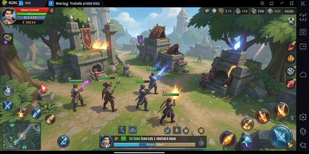 Tangkapan layar gameplay 8G8G dengan aksi pertempuran strategis.