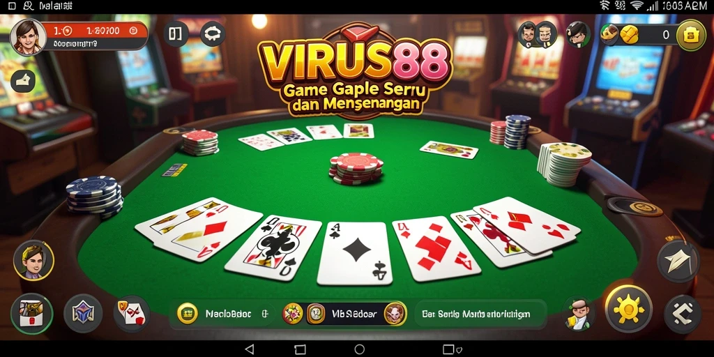 Tampilan menarik dari permainan Gaple di VIRUS88.