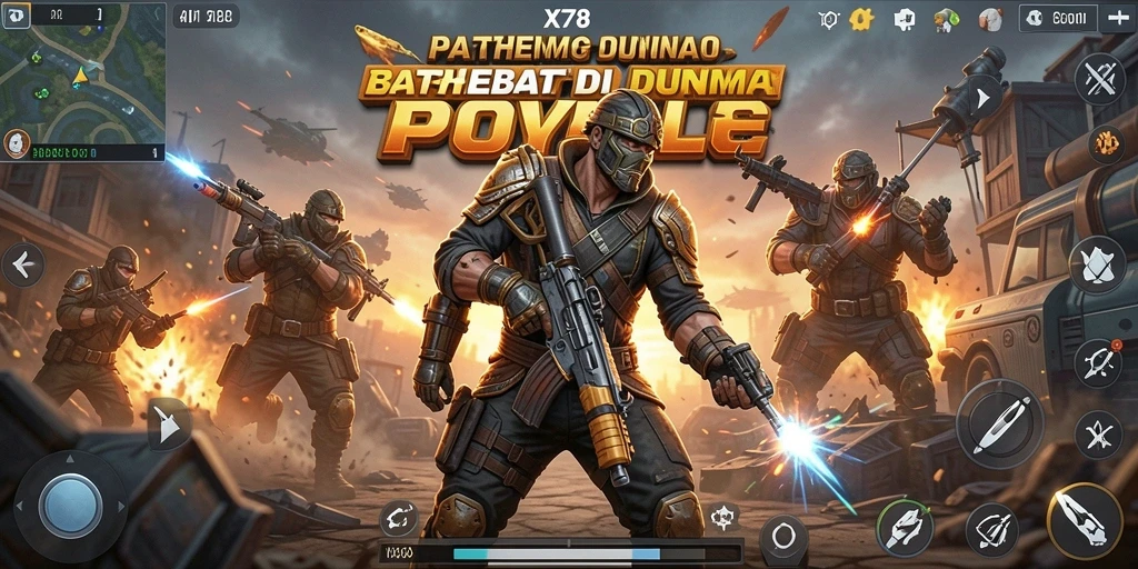 Gameplay seru X78 dalam pertempuran Battle Royale yang menegangkan.